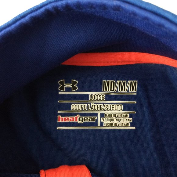 Under Armour Heat Gear Men's Tech 1/4 Zip Loose Fit Workout Shirt Blue Sz M - Picture 4 of 10